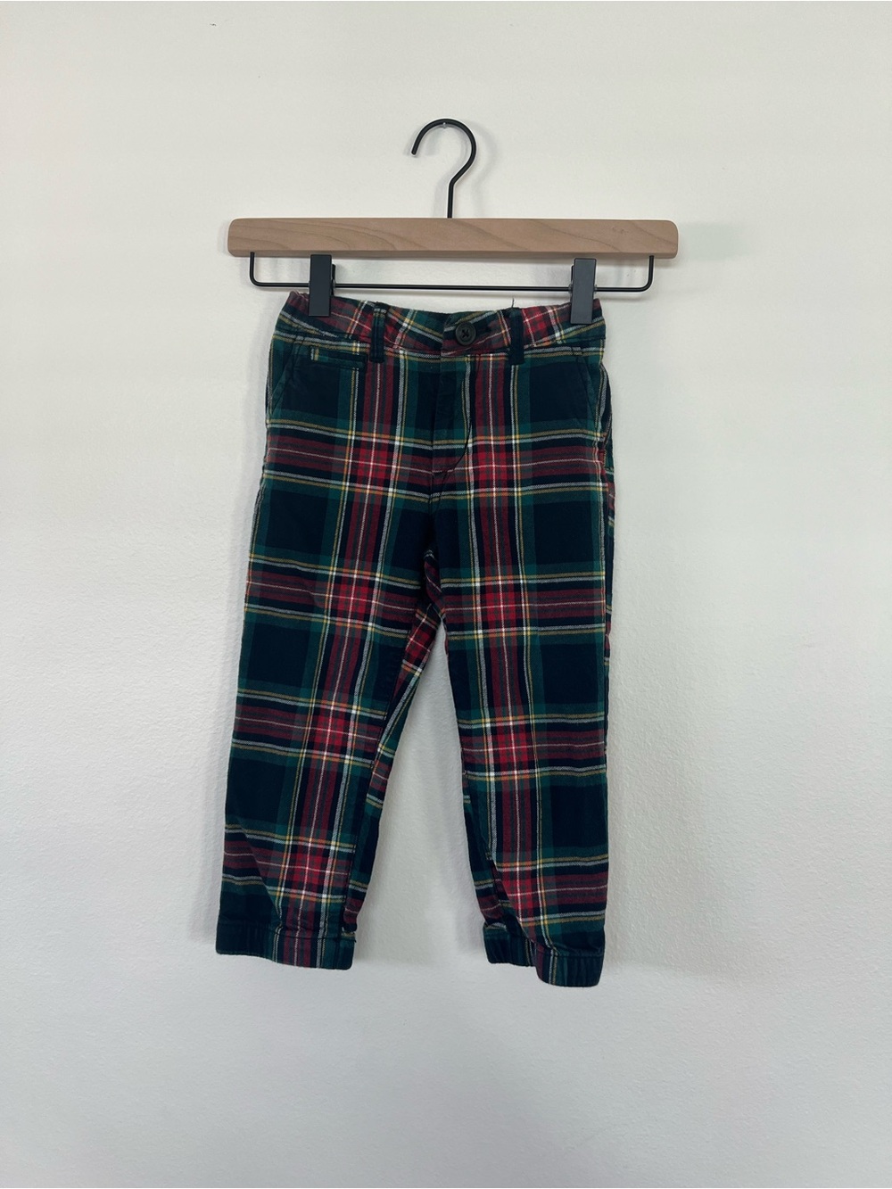 GAP 3T Preppy Plaid Pants in Navy, Green, Red 100% Cotton